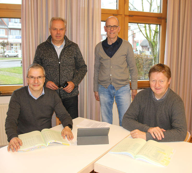 (von links nach rechts: Reinhold Hansmeier, Meinolf Sandbothe, Josef Westerhorstmann, Otto Klabes)